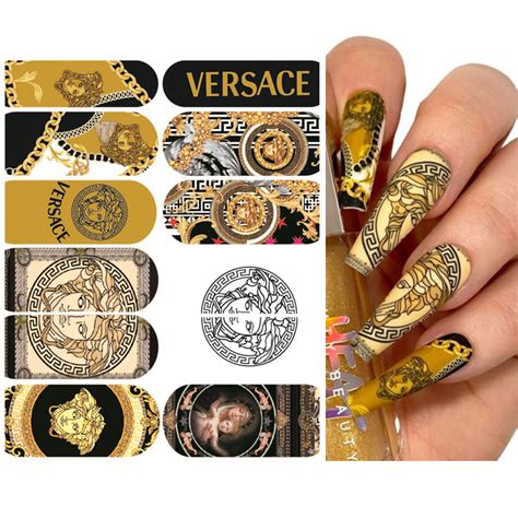 versace nail decals|Versace Nail Art .